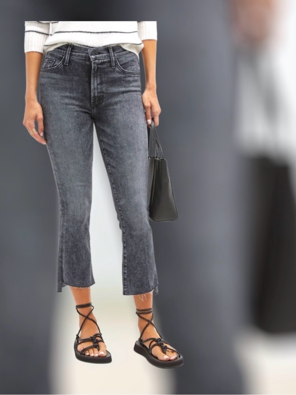 MOTHER Women’s The Insider Crop Step Fray Jeans